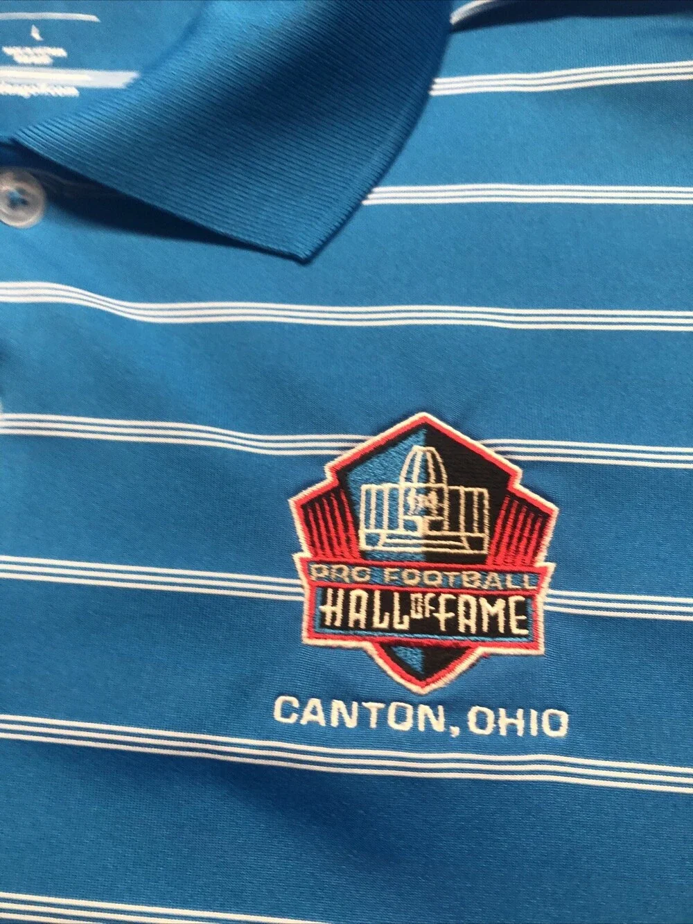 Adidas Pure Motion Golf Mens Polo Shirt Size Large Pro Football Hall Of Fame